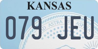 KS license plate 079JEU