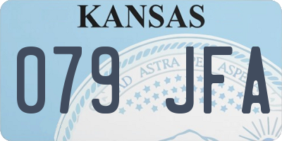 KS license plate 079JFA