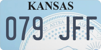 KS license plate 079JFF
