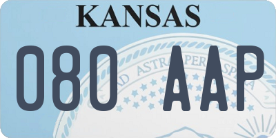 KS license plate 080AAP