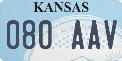 KS license plate 080AAV