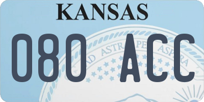 KS license plate 080ACC