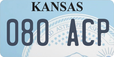 KS license plate 080ACP