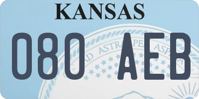 KS license plate 080AEB