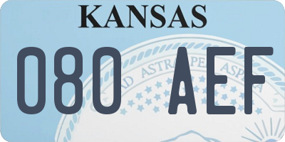 KS license plate 080AEF