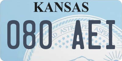 KS license plate 080AEI