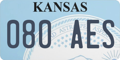 KS license plate 080AES