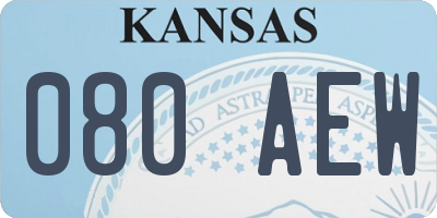 KS license plate 080AEW