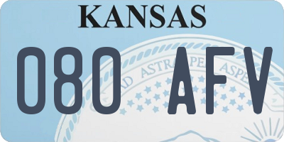KS license plate 080AFV