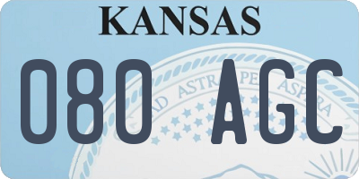 KS license plate 080AGC