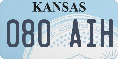 KS license plate 080AIH