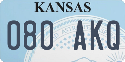 KS license plate 080AKQ