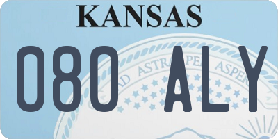 KS license plate 080ALY