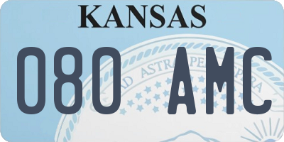 KS license plate 080AMC