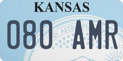 KS license plate 080AMR