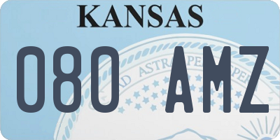 KS license plate 080AMZ