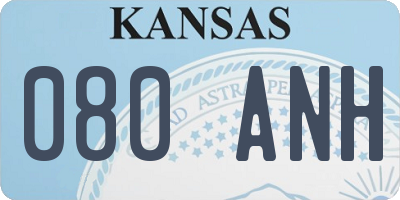 KS license plate 080ANH