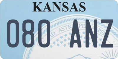 KS license plate 080ANZ