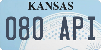 KS license plate 080API