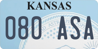 KS license plate 080ASA