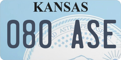 KS license plate 080ASE