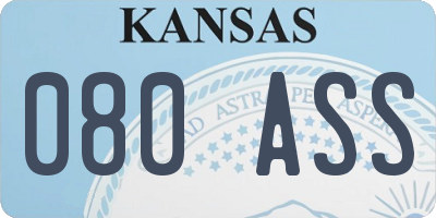 KS license plate 080ASS