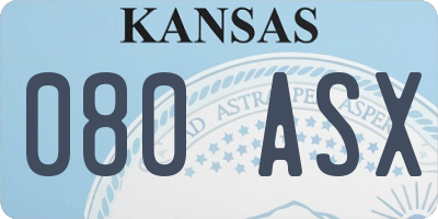 KS license plate 080ASX