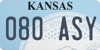 KS license plate 080ASY