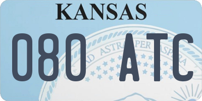 KS license plate 080ATC