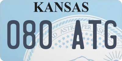 KS license plate 080ATG