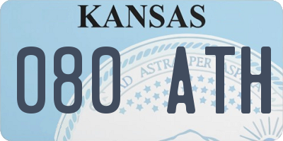 KS license plate 080ATH