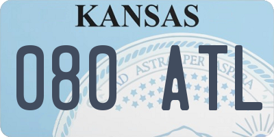KS license plate 080ATL
