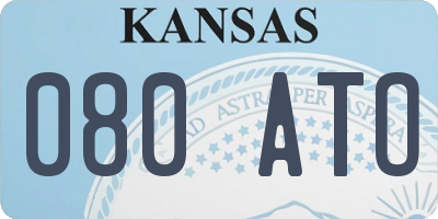 KS license plate 080ATO