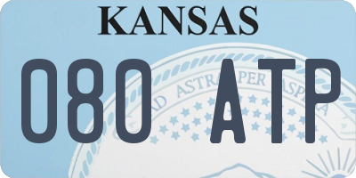 KS license plate 080ATP