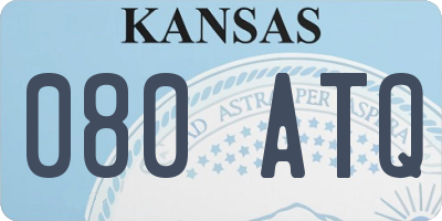 KS license plate 080ATQ