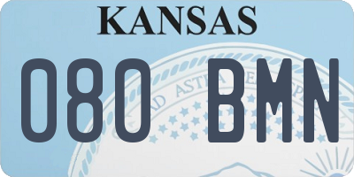 KS license plate 080BMN