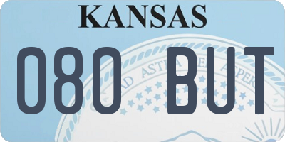 KS license plate 080BUT