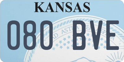 KS license plate 080BVE