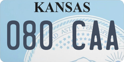 KS license plate 080CAA
