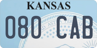 KS license plate 080CAB
