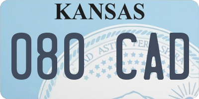 KS license plate 080CAD