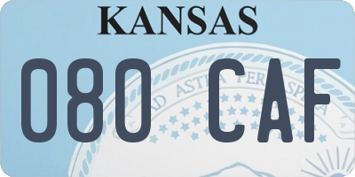 KS license plate 080CAF