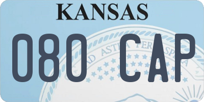 KS license plate 080CAP