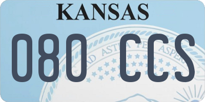 KS license plate 080CCS