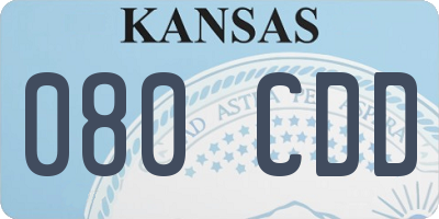 KS license plate 080CDD