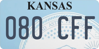 KS license plate 080CFF