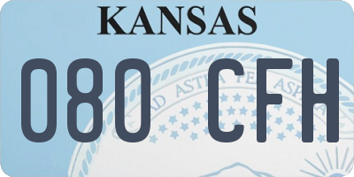 KS license plate 080CFH