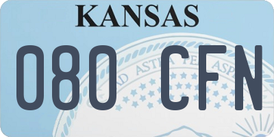 KS license plate 080CFN
