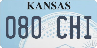 KS license plate 080CHI