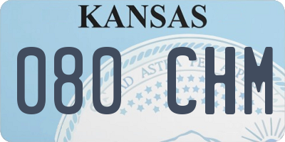 KS license plate 080CHM